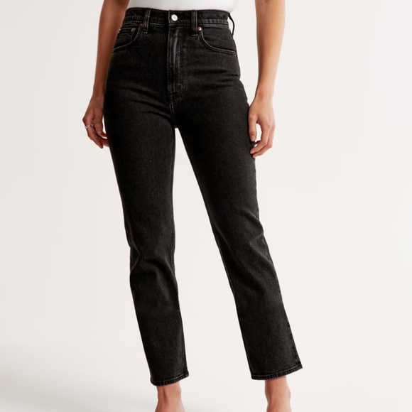 Abercrombie & Fitch Denim - Abercrombie & Fitch The Ankle Straight Ultra High Rise jeans black 30/10